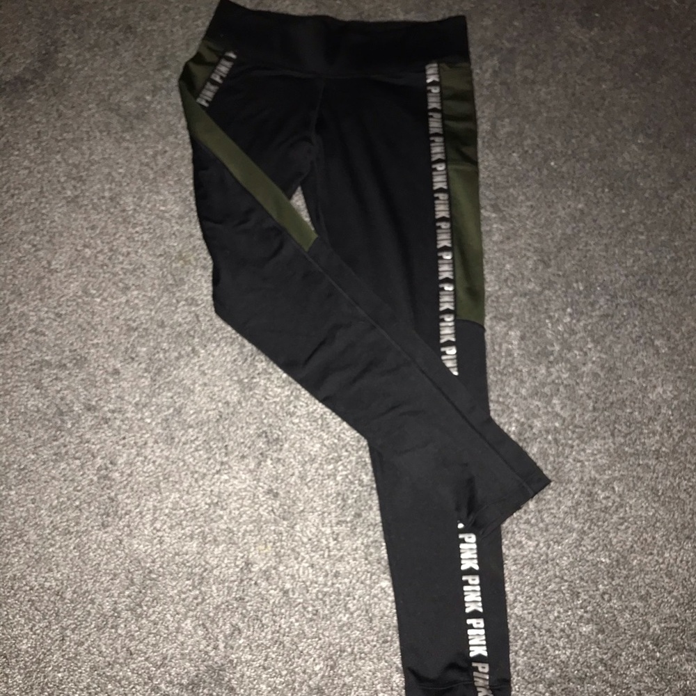 Vs pink leggings with phone slot on side